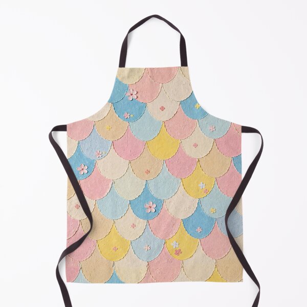 Item preview, Pastel Fish Scales & Paper Flowers Pattern designed and sold by mittie101.