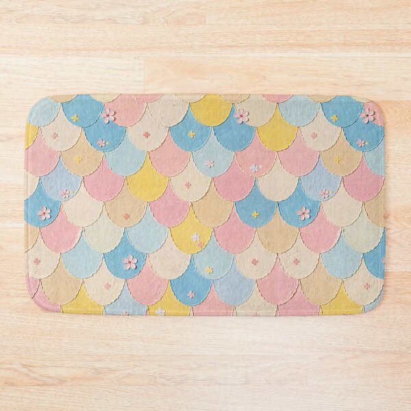 Item preview, Pastel Fish Scales & Paper Flowers Pattern designed and sold by mittie101.