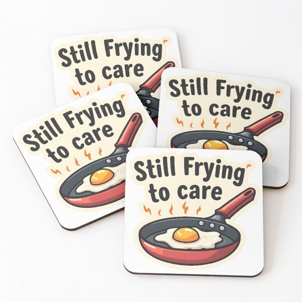 Item preview, Still Frying To Care Funny Breakfast Egg Pan Pun designed and sold by LunaPixelStudio.