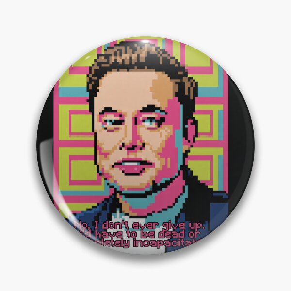 Item preview, Pixelated Elon Musk Quote designed and sold by Enea Kelo.