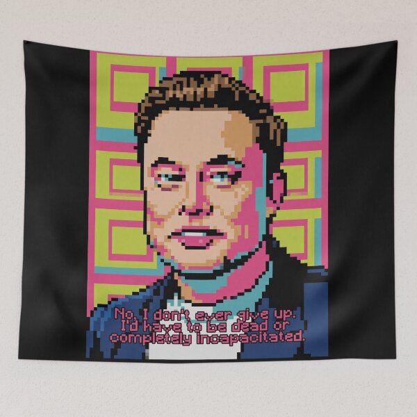 Item preview, Pixelated Elon Musk Quote designed and sold by Enea Kelo.