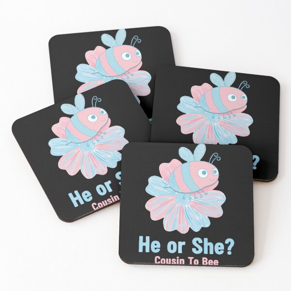 Item preview, Gender Reveal He Or She Cousin To Bee Baby Shower designed and sold by LuminOrb.