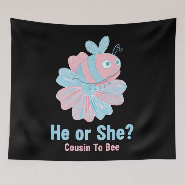 Item preview, Gender Reveal He Or She Cousin To Bee Baby Shower designed and sold by LuminOrb.