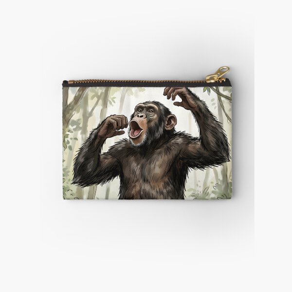 Item preview, Chimpanzee Pan Troglodytes Congo Africa Rainforest Illustration designed and sold by RubisLeaf.