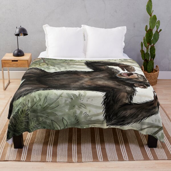 Item preview, Chimpanzee Pan Troglodytes Congo Africa Rainforest Illustration designed and sold by RubisLeaf.