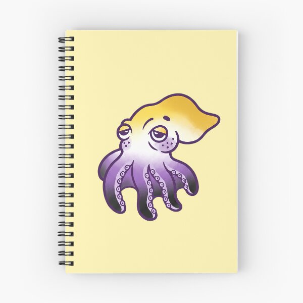 Item preview, Cute Non-Binary Pride Octopus - Grumpy LGBTQ+ Cephalopod designed and sold by Cannaxes Studio.
