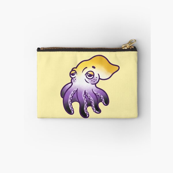 Item preview, Cute Non-Binary Pride Octopus - Grumpy LGBTQ+ Cephalopod designed and sold by Cannaxes Studio.