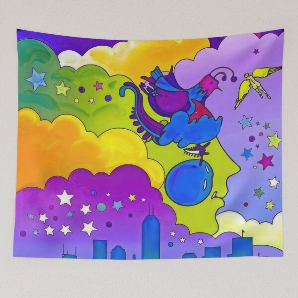 Item preview, peter max (53) - Peter Max Style Psychedelic Pop Art — Bold Colors Cosmic Retro 60s Print designed and sold by KirstenShShop.