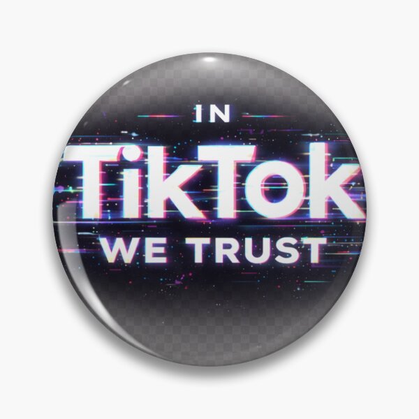 Item preview, In TikTok We Trust – Neon Glitch Typography designed and sold by RainToday.