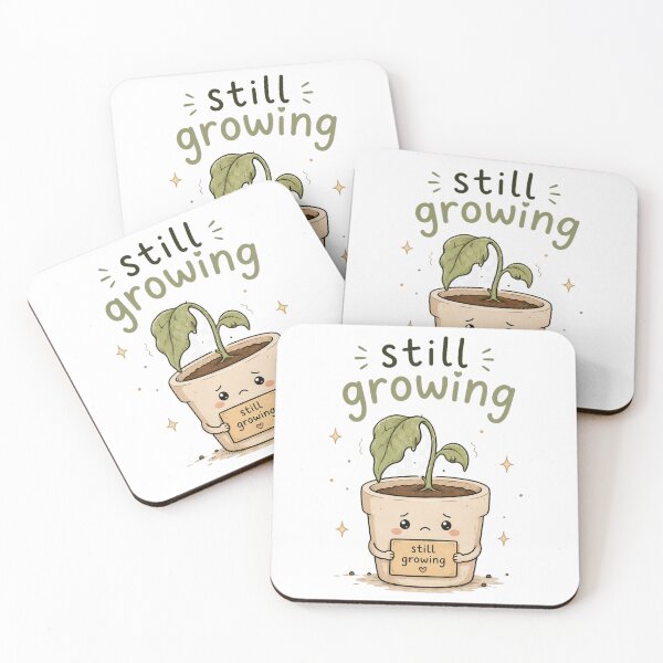 Item preview, Still Growing – Cute Plant Healing & Self Growth Design designed and sold by InkWanderStudio.