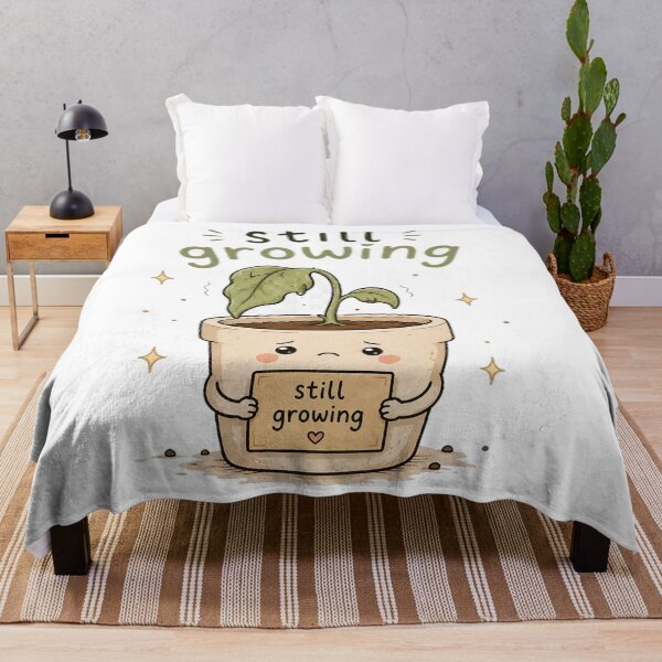 Aperçu de l'œuvre Toujours en croissance – Design mignon pour la guérison et l'auto-croissance des plantes créée et vendue par InkWanderStudio.