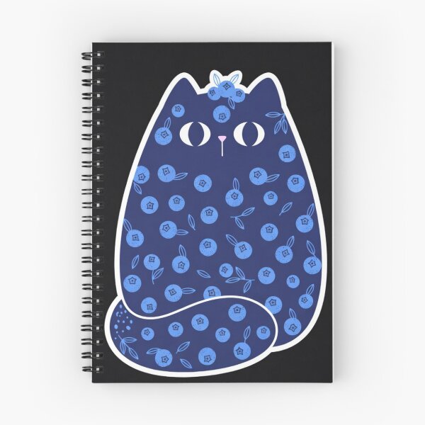 Item preview, Chunky Blueberry Scandinavian Folk Cat designed and sold by ZunZunArt.