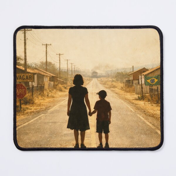 Item preview, Woman Child Holding Hands Brazilian Road Vintage Poster designed and sold by Cine8.