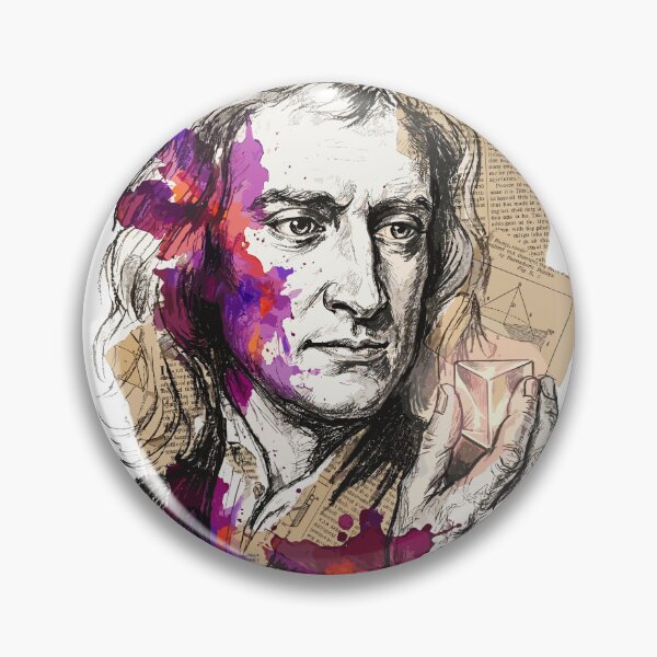 Item preview, Creative Portrait of Isaac Newton Scientific Prism designed and sold by Honu2025.