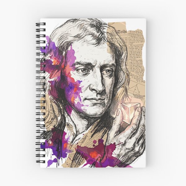 Item preview, Creative Portrait of Isaac Newton Scientific Prism designed and sold by Honu2025.