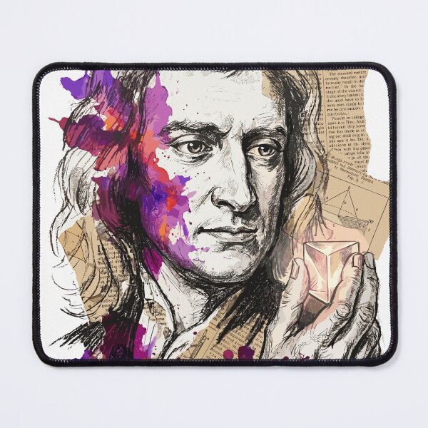 Item preview, Creative Portrait of Isaac Newton Scientific Prism designed and sold by Honu2025.
