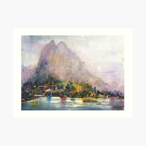 Norway Watercolors Art Print