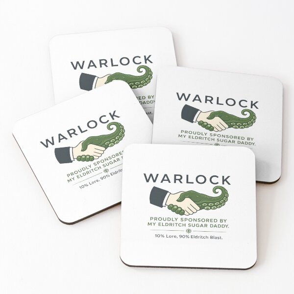 Item preview, Warlock Proudly Sponsored By My Eldritch Sugar Daddy RPG designed and sold by Fenay Designs.