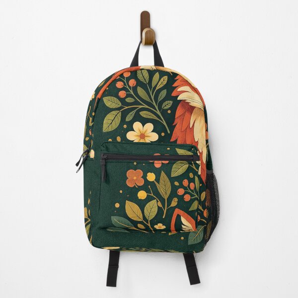 Item preview, Cute Fox with Flowers Scandinavian Folk Art Style designed and sold by Gold Turtle  Lina.