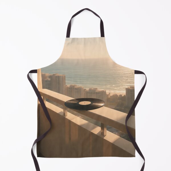 Item preview, Vinyl Record Balcony Ocean Sunset Golden Hour Poster designed and sold by Cine8.
