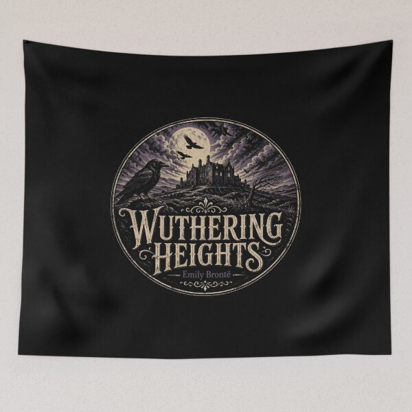 Item preview, Wuthering Heights Emily Bronte Gothic Manor Ravens designed and sold by Fenay Designs.