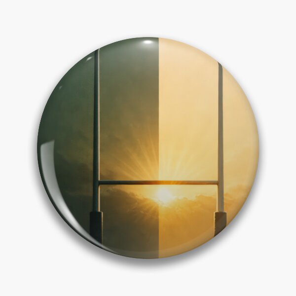 Item preview, Rugby Goal Posts Sunset Field Dramatic Sports Poster designed and sold by Cine8.