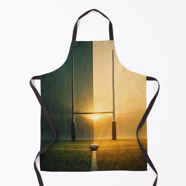 Item preview, Rugby Goal Posts Sunset Field Dramatic Sports Poster designed and sold by Cine8.