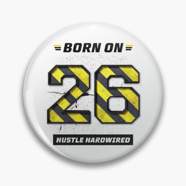 Item preview, Born on 26th Shirt – Hustle Hardwired Graphic Tee, Birthday Date Shirt, Streetwear Design designed and sold by amareshdas008.