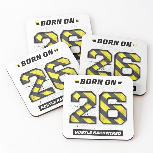 Item preview, Born on 26th Shirt – Hustle Hardwired Graphic Tee, Birthday Date Shirt, Streetwear Design designed and sold by amareshdas008.