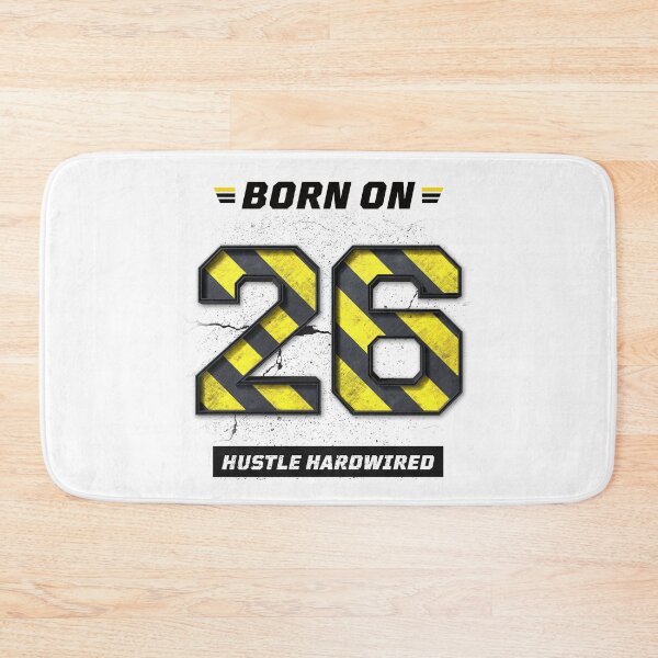 Item preview, Born on 26th Shirt – Hustle Hardwired Graphic Tee, Birthday Date Shirt, Streetwear Design designed and sold by amareshdas008.