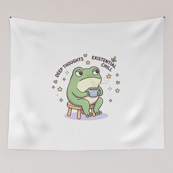 Item preview, Sad Frog Coffee Cartoon designed and sold by MzulhilmiZam.