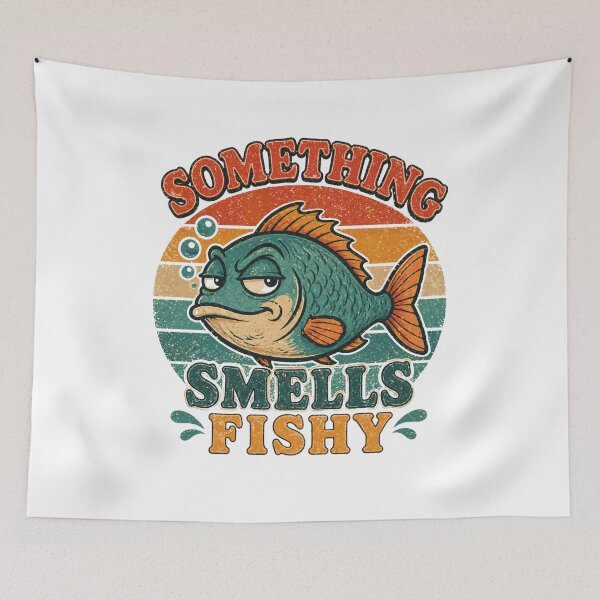 Item preview, Smells Fishy Fish Retro Fishing graphic designed and sold by byaga.