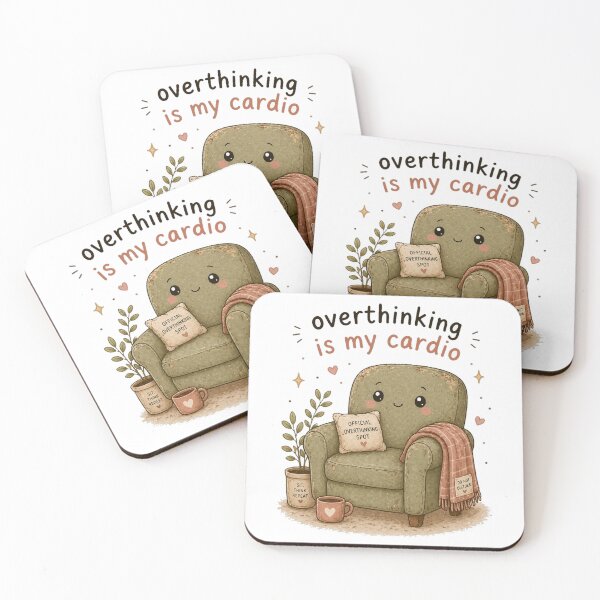 Item preview, Overthinking Is My Cardio – Funny Anxiety Introvert Design designed and sold by InkWanderStudio.