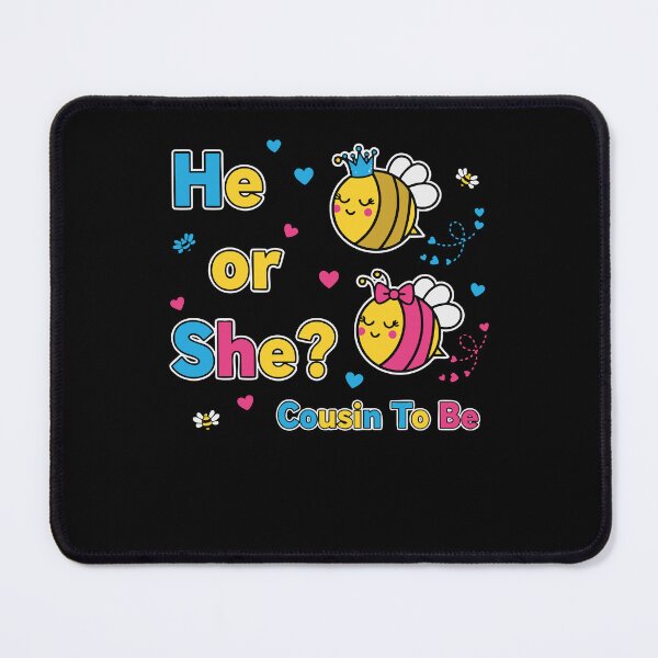 Item preview, Gender Reveal Baby Shower He Or She Cousin To Be designed and sold by LuminOrb.