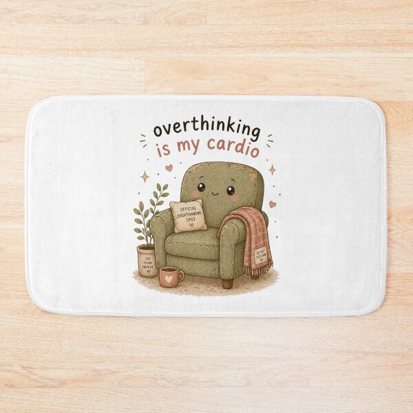 Item preview, Overthinking Is My Cardio – Funny Anxiety Introvert Design designed and sold by InkWanderStudio.