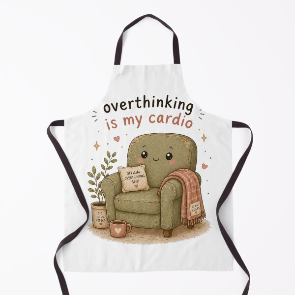Item preview, Overthinking Is My Cardio – Funny Anxiety Introvert Design designed and sold by InkWanderStudio.