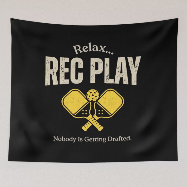 Item preview, Relax Rec Play Nobody Getting Drafted Pickleball Humor designed and sold by FreshVibe Prints.