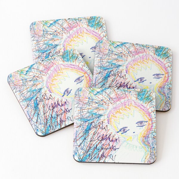 Item preview, Chaotic Manga Scribble Portrait – Mixed Media Art designed and sold by Kaya10Studio.