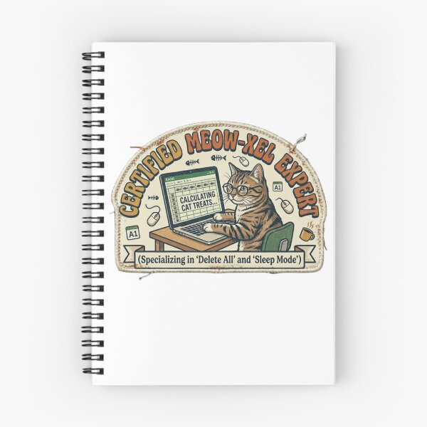 Item preview, Certified Meow-xel Expert - Funny Office Cat Spreadsheet designed and sold by Zeyzep.