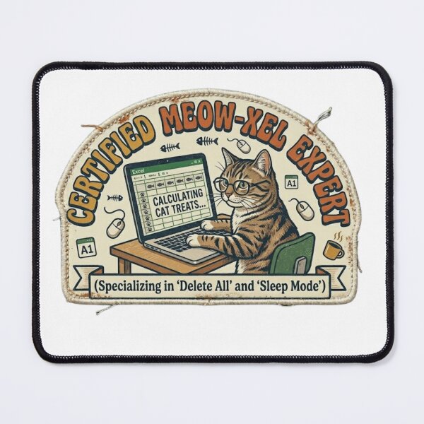 Item preview, Certified Meow-xel Expert - Funny Office Cat Spreadsheet designed and sold by Zeyzep.