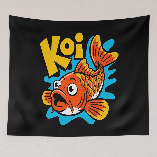 Item preview, Vibrant Orange Koi Fish Water Splash  designed and sold by sky11PP.