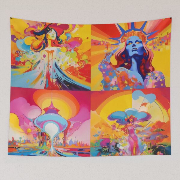 Item preview, peter max (81) - Peter Max Style Psychedelic Pop Art — Bold Colors Cosmic Retro 60s Print designed and sold by KirstenShShop.