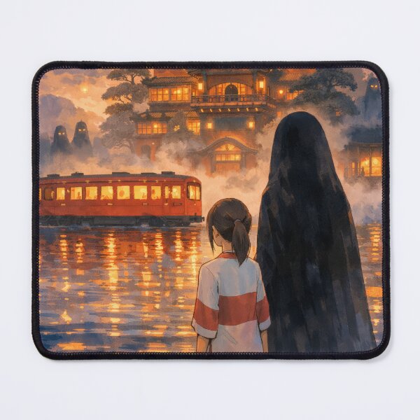 Item preview, Anime Girl Spirit Bathhouse Lanterns Magical Night Poster designed and sold by Cine8.