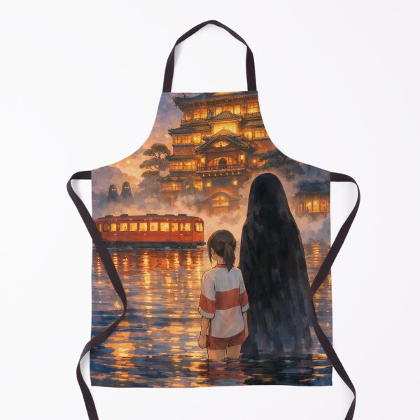 Item preview, Anime Girl Spirit Bathhouse Lanterns Magical Night Poster designed and sold by Cine8.