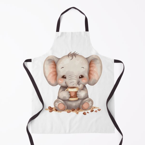 Item preview, Cute Baby Elephant with Cozy Coffee - Watercolor Style Sticker designed and sold by DigitfanStudio.