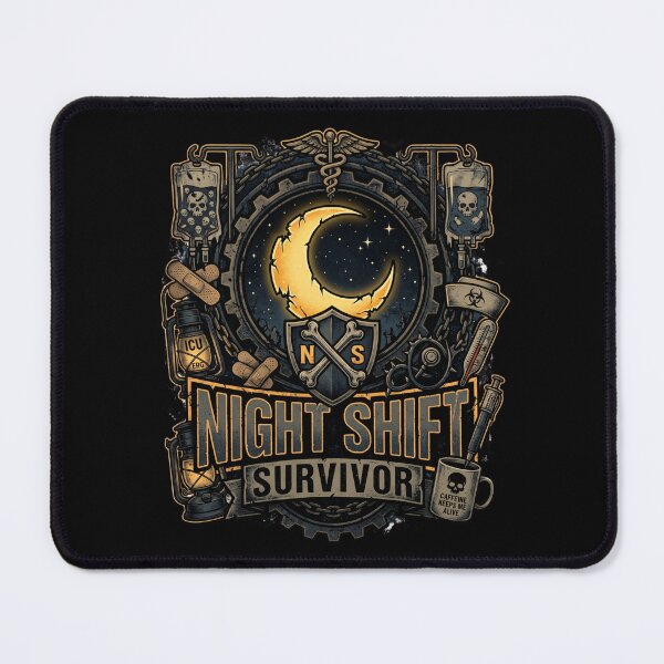 Item preview, Night Shift Nurse ICU, RN – Survivor RN Dark Humor designed and sold by Im-Ara.