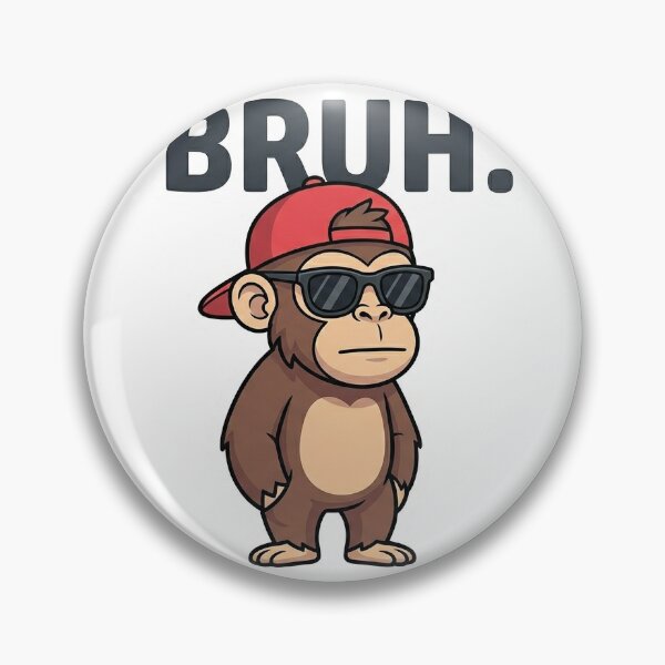 Item preview, Bruh Monkey Sticker | Dead Reaction Meme | Funny Cartoon Expression designed and sold by Newkidshub.