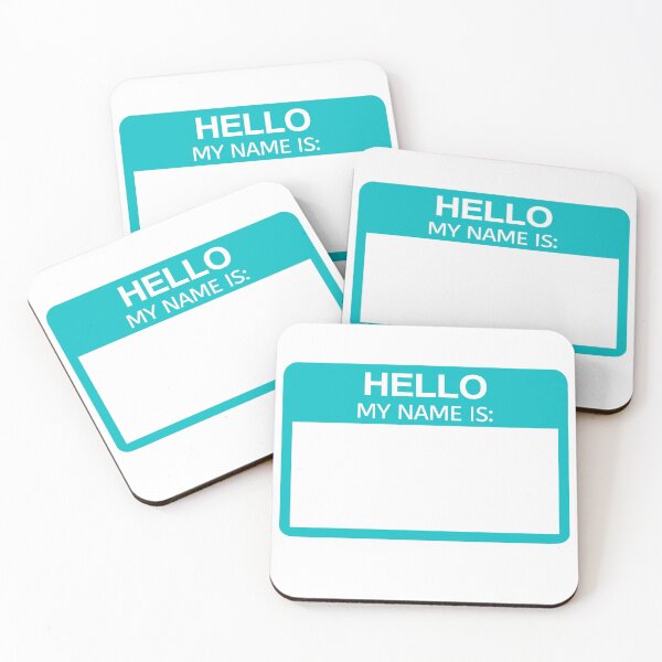 Item preview, Blue Nametag Label designed and sold by SquidInk Stickers.