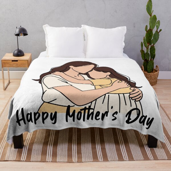 Item preview, Mother’s Day Hug Illustration – Minimalist Mom and Daughter Love Design | Cute Family Bond Art designed and sold by Lu7u.