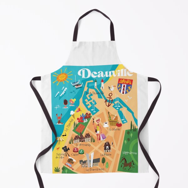 Item preview, Deauville map illustration designed and sold by GAGodel.